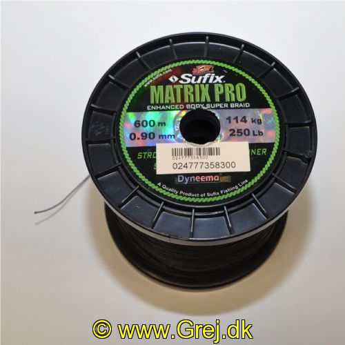 024777358300 - Sufix - Matrix Pro - 0.90 mm - 114 kg - bestill antal meter. min 50 meter

Kan også bruges som Gedeforfang