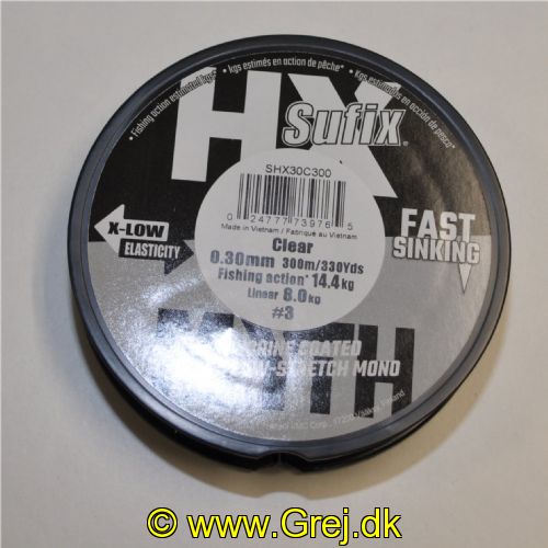 024777739765 - Sufix - HX MYTH - 300 meter - 0,30 mm/14,4 kg. - Klar