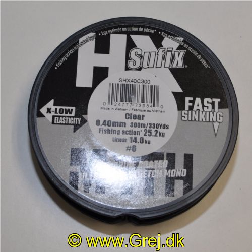 024777739840 - Sufix - HX MYTH - 300 meter - 0,40 mm/25,2 kg. - Klar