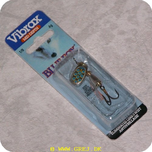027752017346 - Vibrax str. 1 sølv med blå/gule prikker