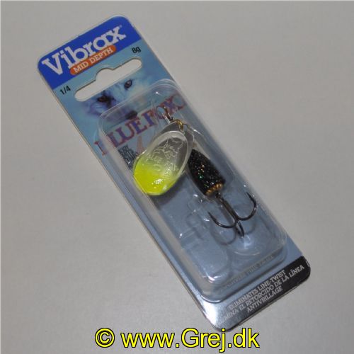 027752085871 - Blue Fox Flake str. 3 - 8g - Sølv/gul blad - Sort klokke med nister - BFF3 CBF
