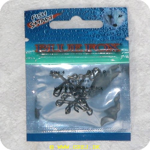 027752099816 - Snappers Knotless Hook - Black - Str. 4 - 8 stk.