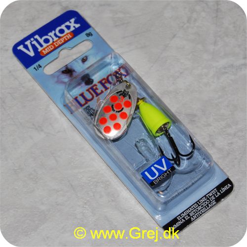 027752127977 - Vibrax str. 3 - Mid Depth - UV Bright - Orange blad med gule pletter - gul klokke