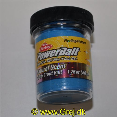 028632022719 - PowerBait med glimmer - PURE NEON BLUE med hvidløg