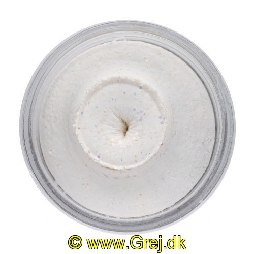 028632022733 - PowerBait med glimmer - WHITE w/fish pellet - Hvid med fiskefoddersmag