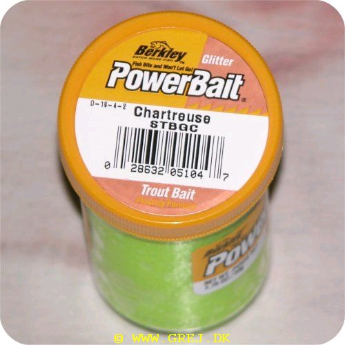 028632051047 - PowerBait med glimmer - CHARTREUSE ekstra scent