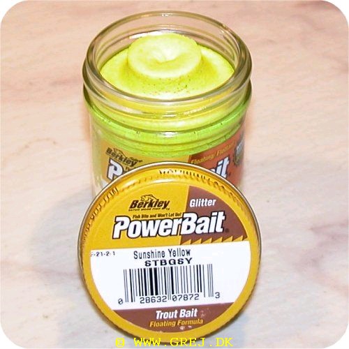 028632078723 - PowerBait med glimmer - SUNSHINE YELLOW ekstra scent