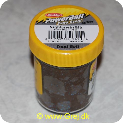 028632113059 - PowerBait med glimmer - NIGHTCRAWLER (brun)
