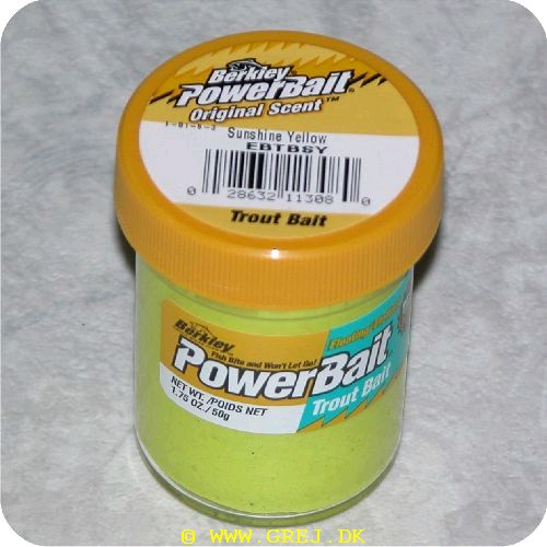 028632113080 - PowerBait uden glimmer - SUNSHINE YELLOW