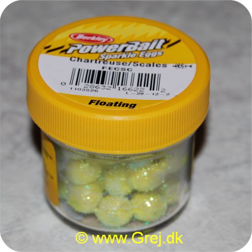 028632166222 - PowerBait - Chartreuse/Scales - Sparkle Eggs - Floating - Art. no.: 1103826