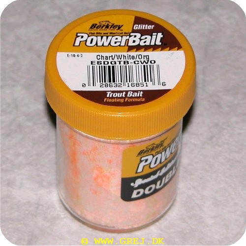 028632168516 - PowerBait med glimmer - CHARTREUSE / WHITE / ORANGE