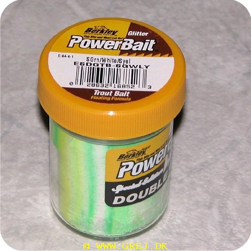 028632168523 - PowerBait med glimmer - SPRING GREEN / WHITE / SUNSHINE YELLOW