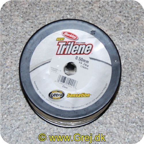 028632199916 - Trilene Sensation nylonline - 0,50mm/19,2kg - Klar - Ultra Stærk - Tynd - Sensitive - Vælg antal meter