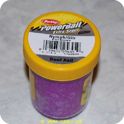 028632256459 - Powerbait med glimmer - NYMPH (rødlilla) ekstra scent