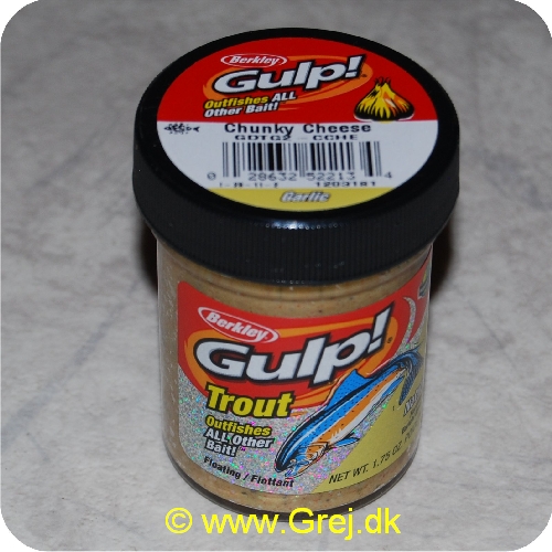 028632522134 - Berkley Gulp med glimmer - Chunky Cheese - Lysebrun med hvidløg.

Art no.: 1203181