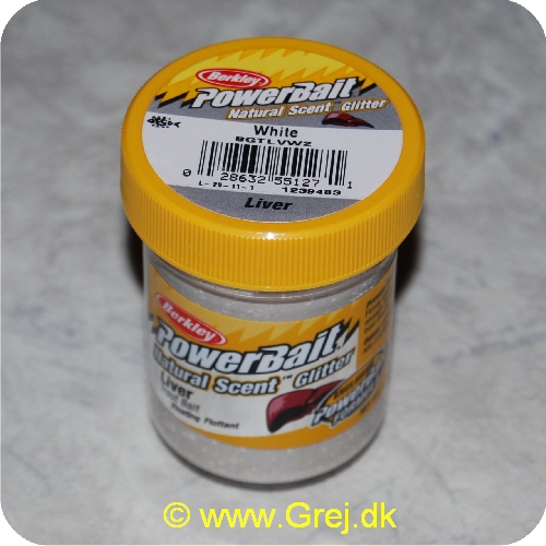 028632551271 - PowerBait med glimmer - WHITE med lever