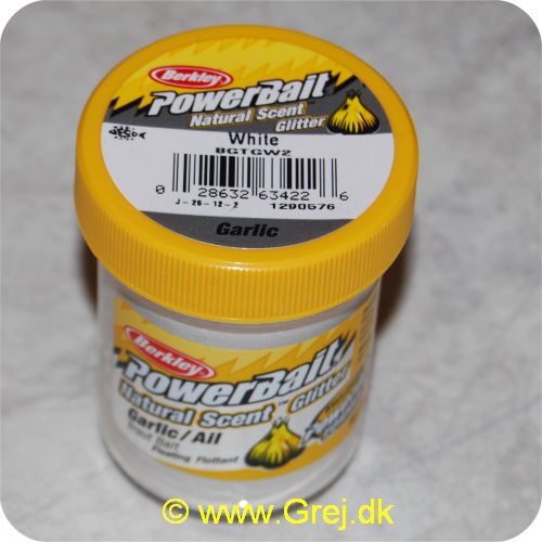 028632634226 - PowerBait med glimmer - WHITE med hvidløg