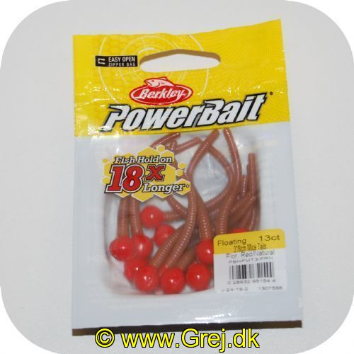 028632651544 - Power Bait Mice Tails - 13 stk - Fluorescerende Red/Natural - 8 cm - Ny udgave