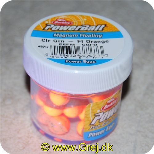 028632687673 - PowerBait - Power Eggs - Magnum Floating ClrGrn/FL Orange - Klar/Grøn Glitter-Orange- Art. no.: 1313106
Billedet nr.2 er taget med UV-lygte.