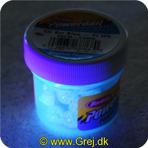 028632687680 - Berkley Power Eggs Magnum Floating - Clr. Svr. Blue - Fl White - Klip dem i 2-3 æg og sæt krogen i den første
1313107
Billedet nr.2 er taget med UV-lygte.