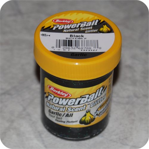 028632687888 - PowerBait med glimmer - BLACK med hvidløg