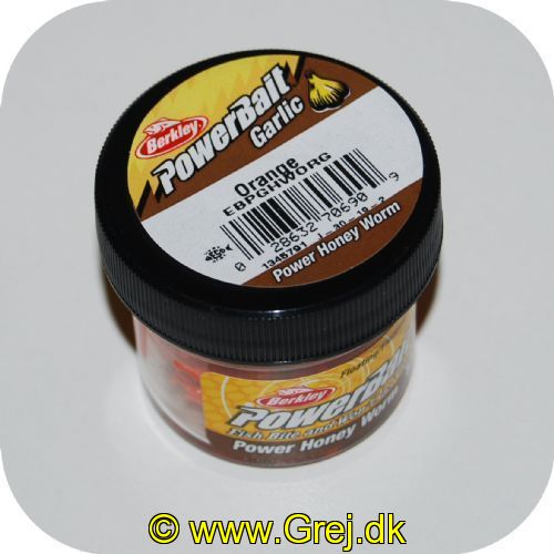 028632706909 - Berkley Power Honey Worm med Hvidløg - 55 stk. - Orange