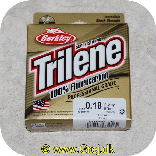 028632734469 - Berkley Trilene Super Strong - 100% Fluor Carbon - 0.18mm/2.3kg - 50m - Klar