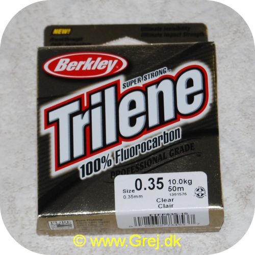 028632734537 - Berkley Trilene Super Strong - 100% Fluor Carbon - 0.35mm/10.0kg - 50m - Klar