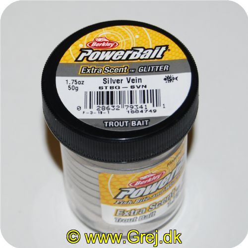 028632793411 - PowerBait med glimmer - SILVER VEIN (sølv / hvid)
Art no.: 1504749