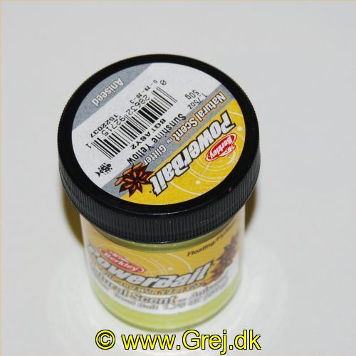 028632927151 - PowerBait med glimmer - SUNSHINE YELLOW med anis / lakrids