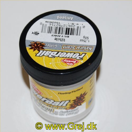 028632927168 - PowerBait med glimmer - WHITE med anis / lakrids