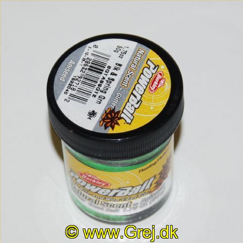 028632927182 - PowerBait med glimmer - BLACK / SPRING GREEN TWIST med anis / lakrids