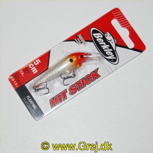 028632936641 - Berkley Hot Stick wobler - 5 cm - 3,9 g - Red Head - Flydende (Floating) - Dybde: 0,6-1,5m
