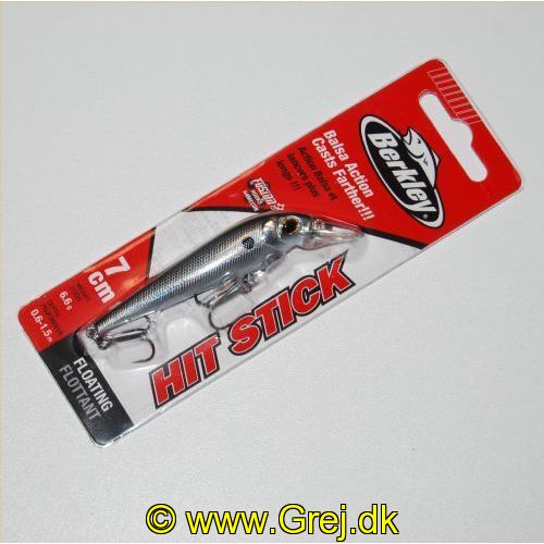 028632936795 - Berkley Hot Stick wobler - 7 cm - 6,6 g - Silver Minnow - Flydende (Floating) - Dybde: 0,6-1,5m