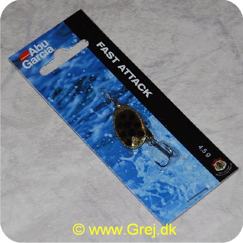 036282022119 - Abu Garcia Fast Attack spinner - 4.5 gram - Gold/sorte pletter