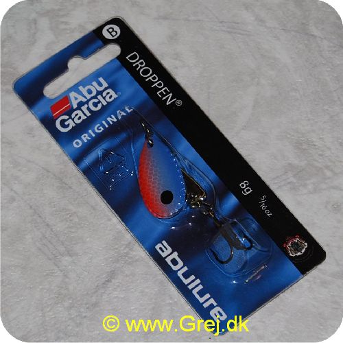 036282099036 - Abu Garcia original Droppen - 8 gram - Rød/sølv/blå med sort plet