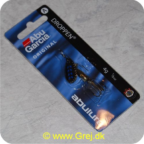 036282328143 - Abu Garcia original Droppen - 4 gram - S - Sølv med blå dråber