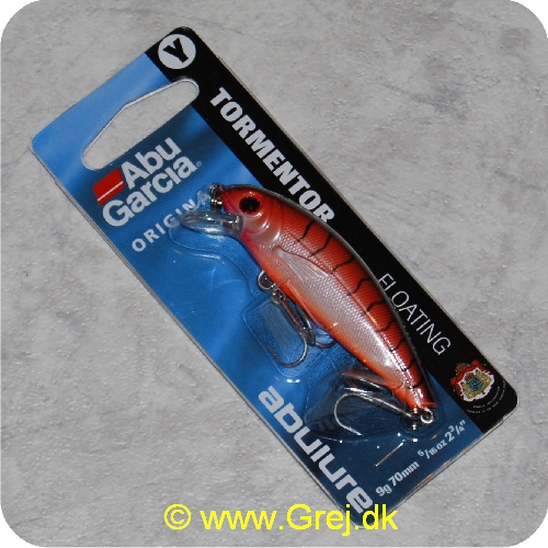 036282924857 - Tormentor wobler - 7 cm. (Brun/orange/hvid) (Org. titel : L-1-11-AE)<br>Tormentor er en effektiv og letkastet kystwobler, som har haft stor fremgang i den seneste år. Indbyggede raslekugler hidser fiskene til hug under indspinningen. Flash-farverne og den holografiske finish giver et naturtro indtryk, som de færreste fisk kan modstå. En wobler med et meget bredt anvendelsesområde. Fra trolling efter laks til ørredspin i vandløbet. Kan sågar "jerkes" ved geddefiskeri.