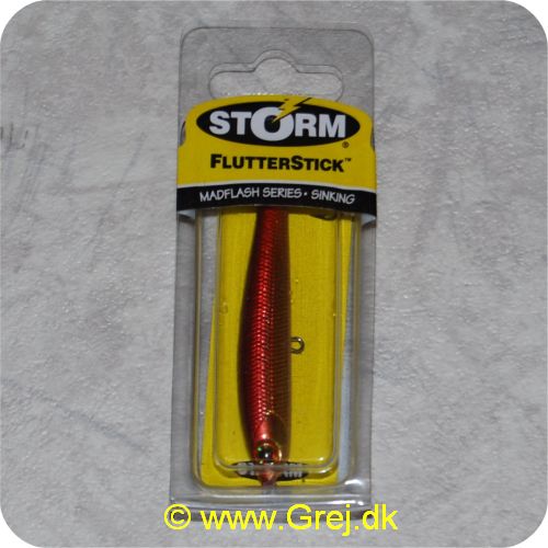 039984109867 - Flutterstick Madflash - synkende - 7cm/7g - Holo Rød/guld