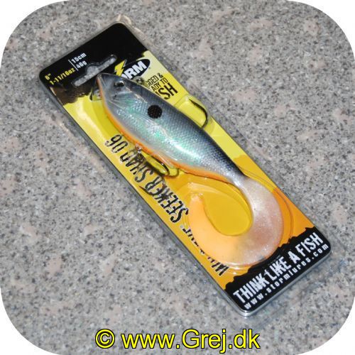 039984160646 - Storm Wildeye Seeker Shad 15cm/46g - 1 stk - Langsomt synkende - Softbait fisk med jighale - Farve: Husky Shad