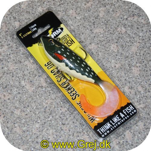 039984160684 - Storm Wildeye Seeker Shad 15cm/46g - 1 stk - Langsomt synkende - Softbait fisk med jighale - Farve: Pike