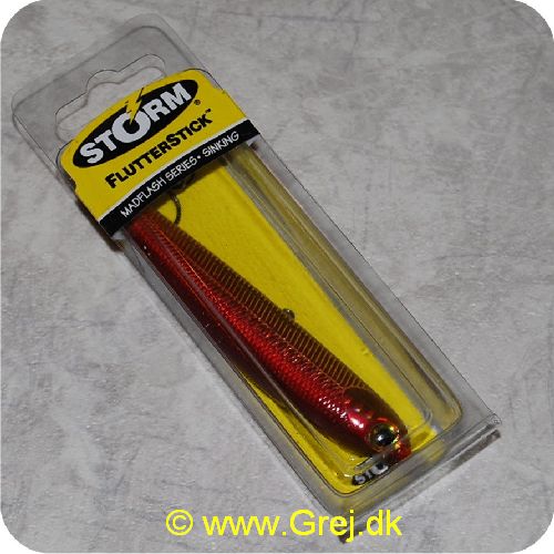 039984918520 - Flutterstick Madflash - synkende - 10 cm/20 gram - Holo - Guld/rød