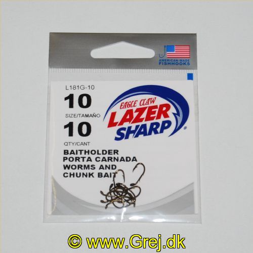 047708171250 - G-PACK - LAZER BAITHOLDER DOWN EYE OFFSET - Model:L181GH-10 - BRONZE - Enheder per pakke: 10