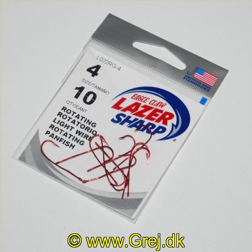 047708636834 - G-PACK - LAZER CRAPPIE ABERDEEN ROTATING - Model:L022RGH-4 - RED - Enheder per pakke: 10