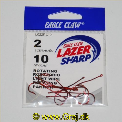 047708636841 - G-PACK - LAZER CRAPPIE ABERDEEN ROTATING - Model:L022RGH-2 - RED - Enheder per pakke: 10