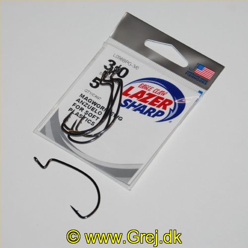 047708662987 - G-PACK - LAZER MAGWORM EXTRA WIDE GAP - Model:L098BPGH-3/0 - PLATINUM BLACK - Enheder per pakke: 5