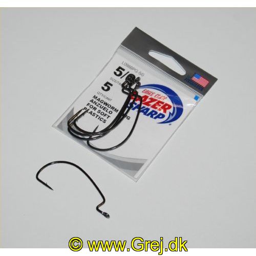 047708663007 - G-PACK - LAZER MAGWORM EXTRA WIDE GAP - Model:L098BPGH-5/0 - PLATINUM BLACK - Enheder per pakke: 5