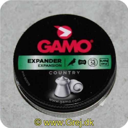 112984 - Gamo Expander (Expansion) - 250 stk. - 4.5mm<BR>
Cal. 177 - 0.49g - 7.56gr