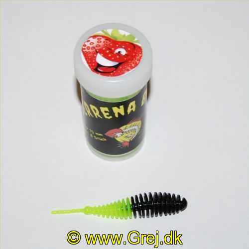 12620008SC - Serrena Baits - Model: Crusher 70mm - 8 stk. - Duft: Jordbær - Farve: Sort/Chartreuse<BR>
<BR>
Denne model er en lang Lamelkrop som slutter af med en tynd hale.<BR>
<BR>
En af de helt nye gummiagn som er nogle af de stærkeste på det tyske marked med mange forskellige duftstoffer fra forskellige frugt samt hvidløg.