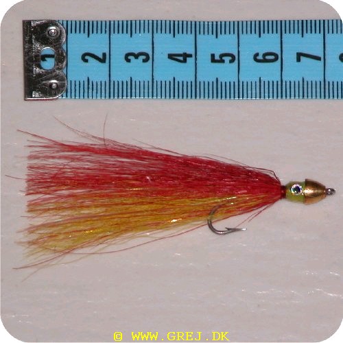 1358 - Frits Saltwater streamer Str. 6 Red/yellow Bullet